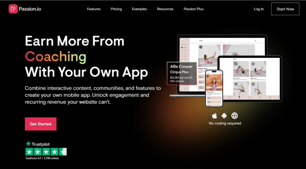 10 Best Online Coaching Platforms & Tools (Free and Paid) 6 Passion.io Homepage 1024x565 1 10 Best Online Coaching Platforms & Tools (Free and Paid)
