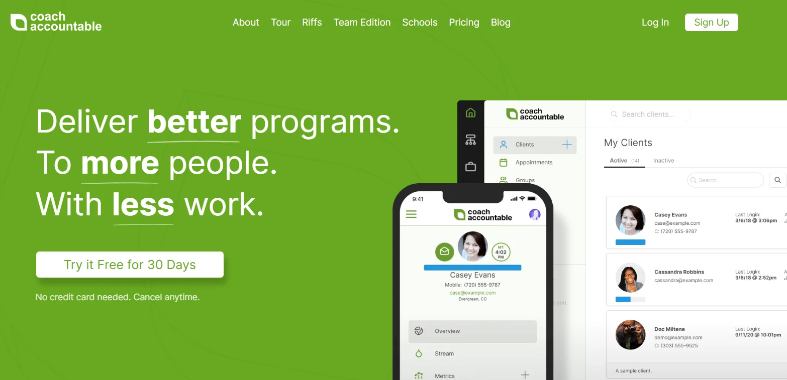 12 Best Online Coaching App for Coaches to Start Your Coaching Business 16 CoachAccountable Homepage 12 Best Online Coaching App for Coaches to Start Your Coaching Business