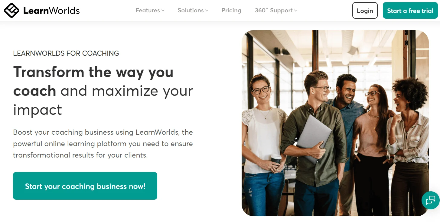 9 Best Group Coaching Platforms For Online Coaching Business (Group Coaching Programs) 23 LearnWorlds Homepage 9 Best Group Coaching Platforms For Online Coaching Business (Group Coaching Programs)