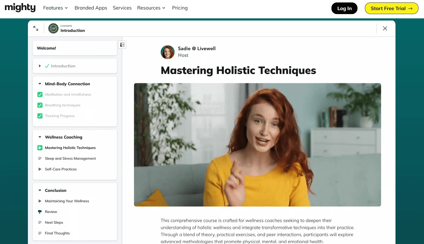 9 Best Group Coaching Platforms For Online Coaching Business (Group Coaching Programs) 6 Mighty Networks - Homepage - Example