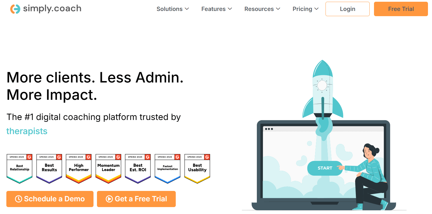 9 Best Group Coaching Platforms For Online Coaching Business (Group Coaching Programs) 14 Simply Coach Homepage 9 Best Group Coaching Platforms For Online Coaching Business (Group Coaching Programs)